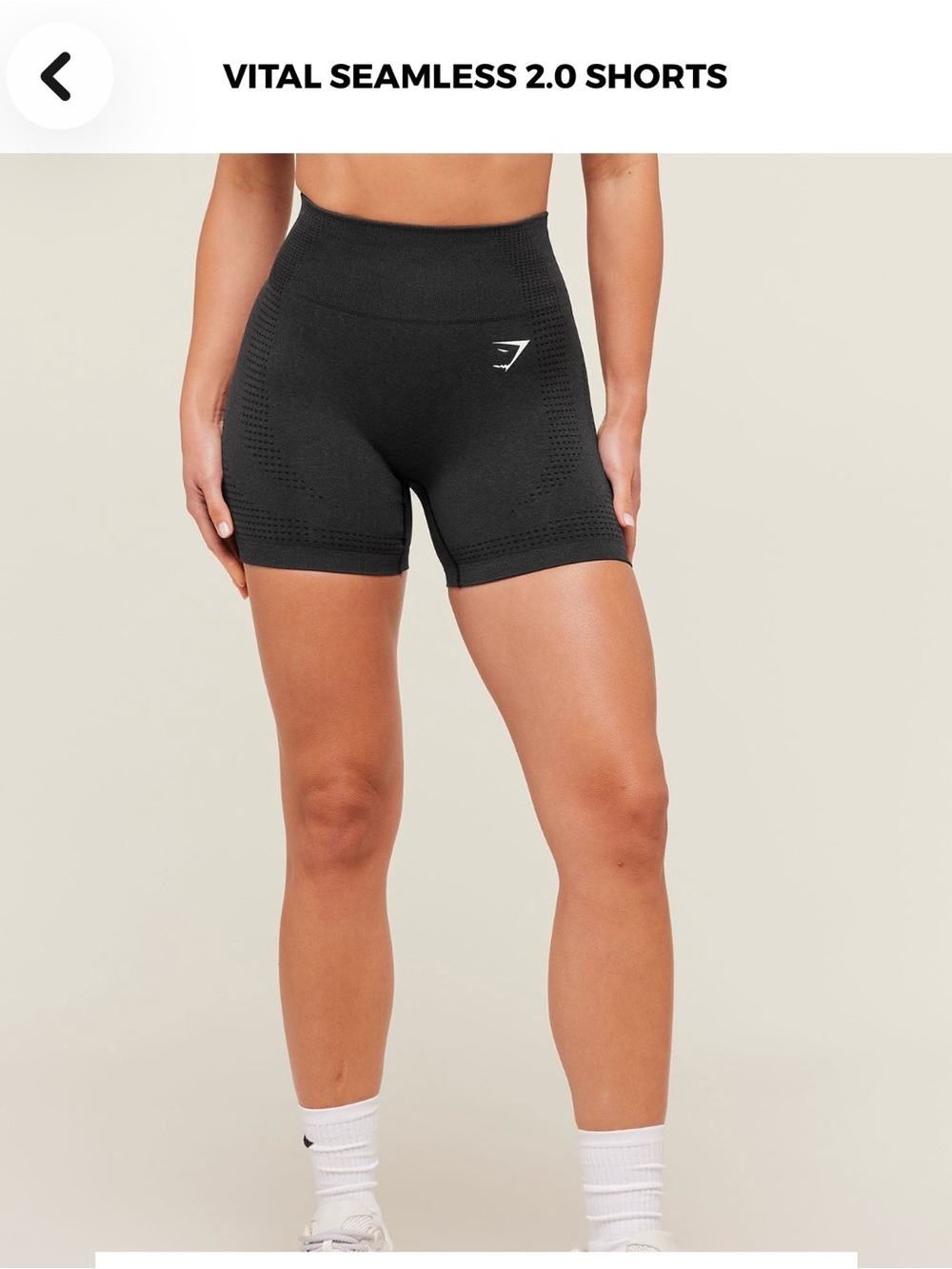 Gymshark Vital Seamless 2.0 Women's Black Shorts retail Price $40